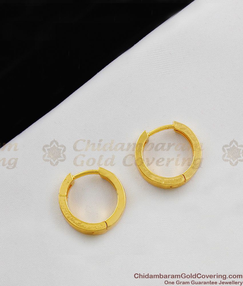 Buy Cute Gold Circle Hoop Earrings Light Weight Plain Screw Bali Earrings  for Girls