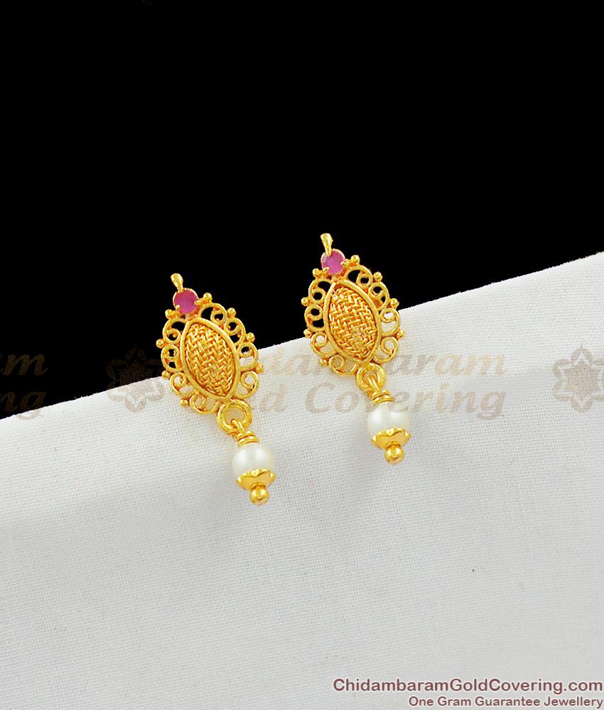 Very Small Pearl Stud Earrings Jewelry For Regular Wear Online Shop ER1497