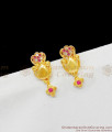 CZ White Ruby Stone Daily Wear One Gram Gold Plated Studs ER1501