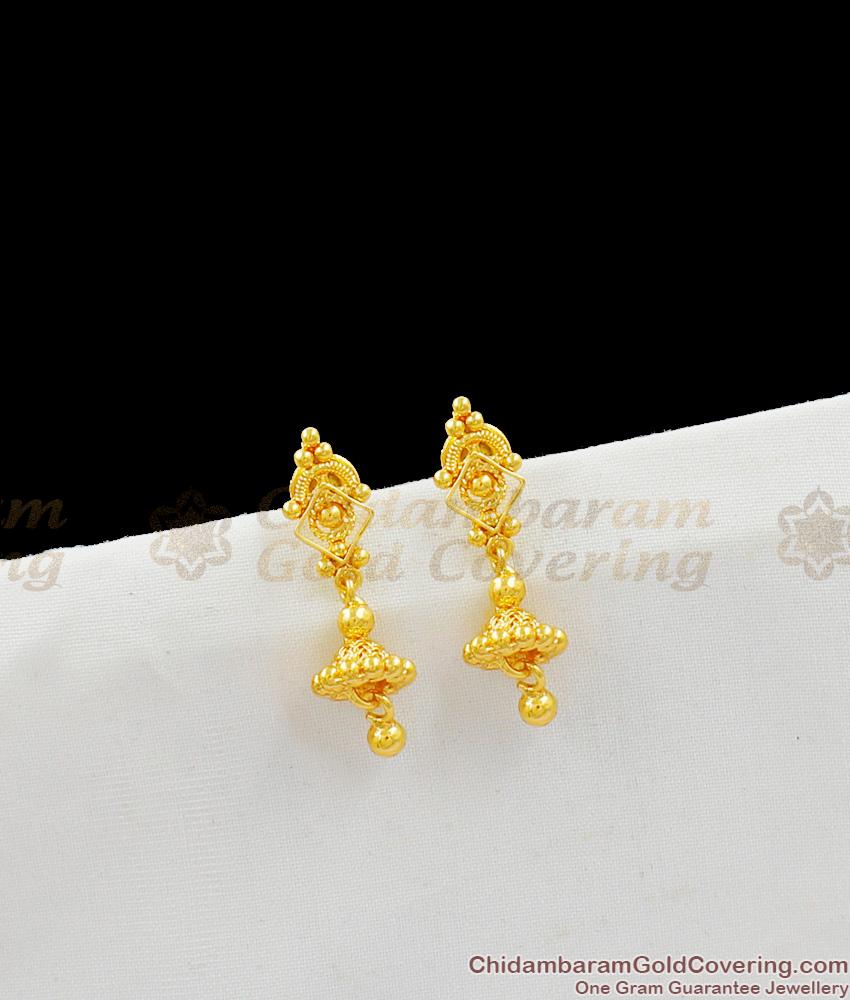 Latest Light Weight Gold Earrings designs with Weight | gold jhumki,hoop...  | Gold earrings designs, Tiny gold earrings, Gold earrings indian