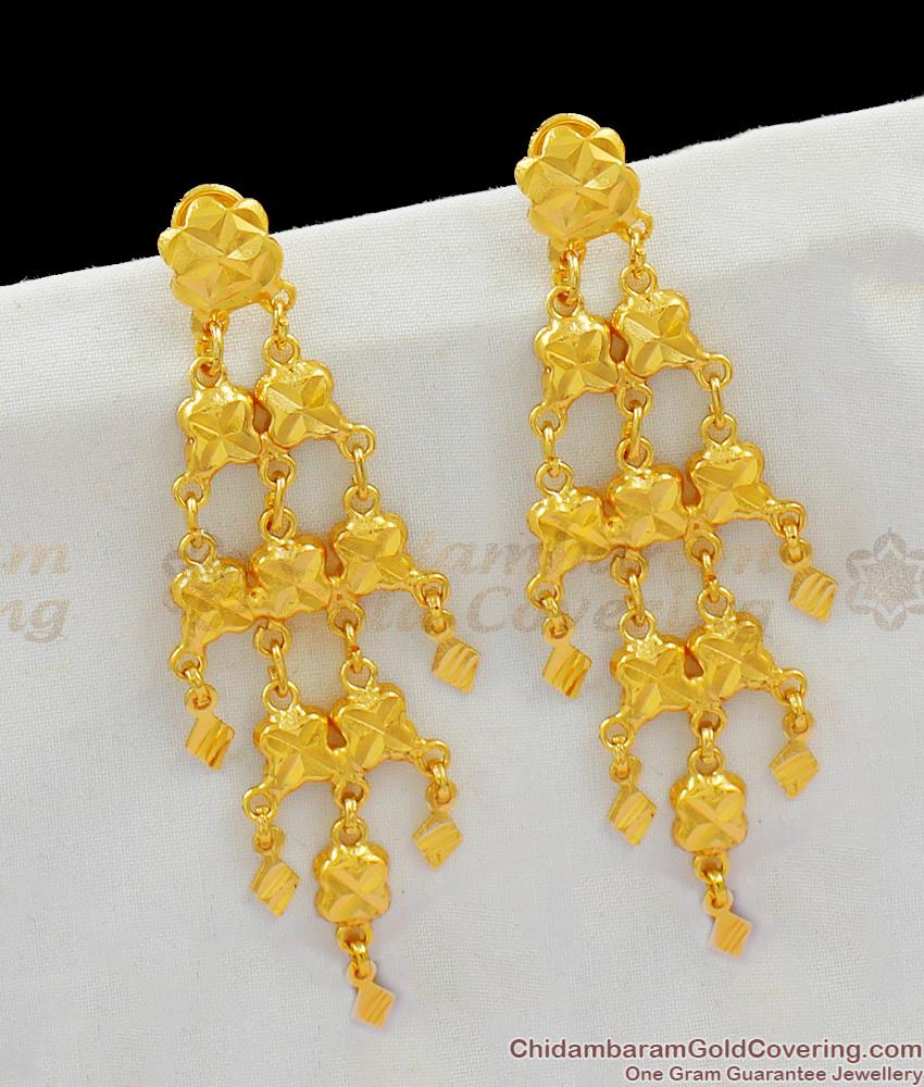 Very Big Danglers One Gram Real Gold Design Long Earring Collections ER1534