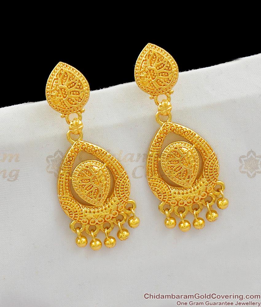 Trendy One Gram Gold Peacock Design Danglers For Causal Use ER1535