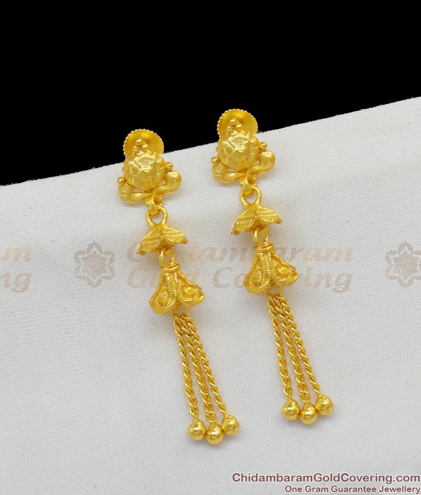 Amazing Original Gold Tone Danglers Forming gold Earrings For Daily Use ER1551