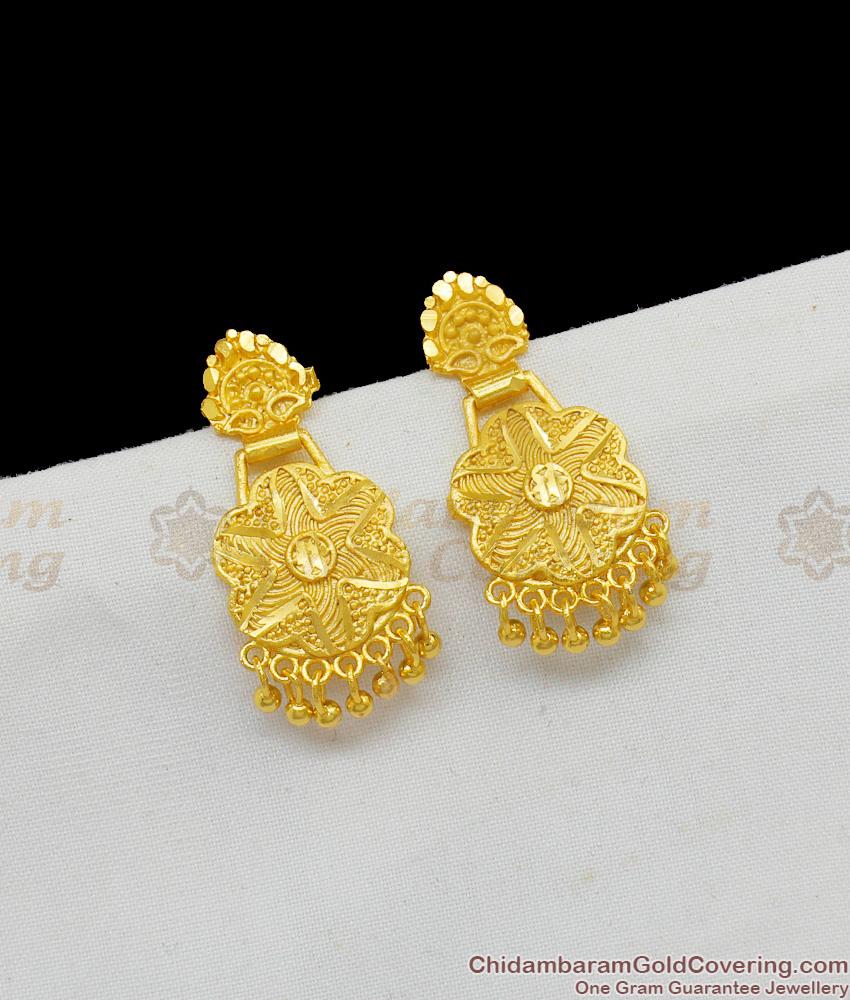 Star Model Danglers Forming Gold Design Earring Collections Daily Use ER1554