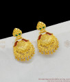 Handmade Real Gold Enamel Earrings Daily Use Dangler Collection ER1557