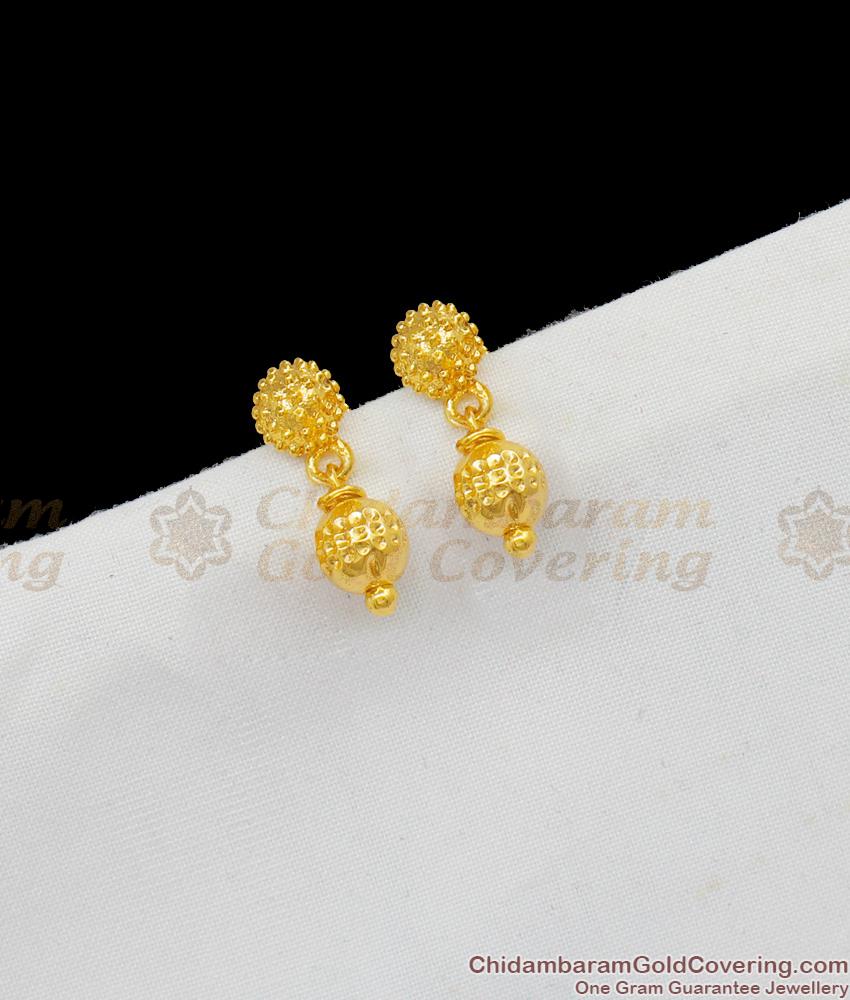 Very Small Beads One Gram Gold Stud for Daily Use Shop Online ER1592