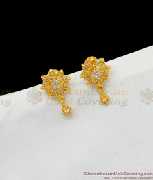 One Gram Gold Cz Stone Studs Gold Finish Daily Wear Earrings ER1594 One Gram Gold Cz Stone Studs Gold Finish Daily Wear Earrings ER1594