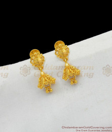 Causal Daily Wear Small Jhumki One Gram Gold Jewelry ER1598 Causal Daily Wear Small Jhumki One Gram Gold Jewelry ER1598