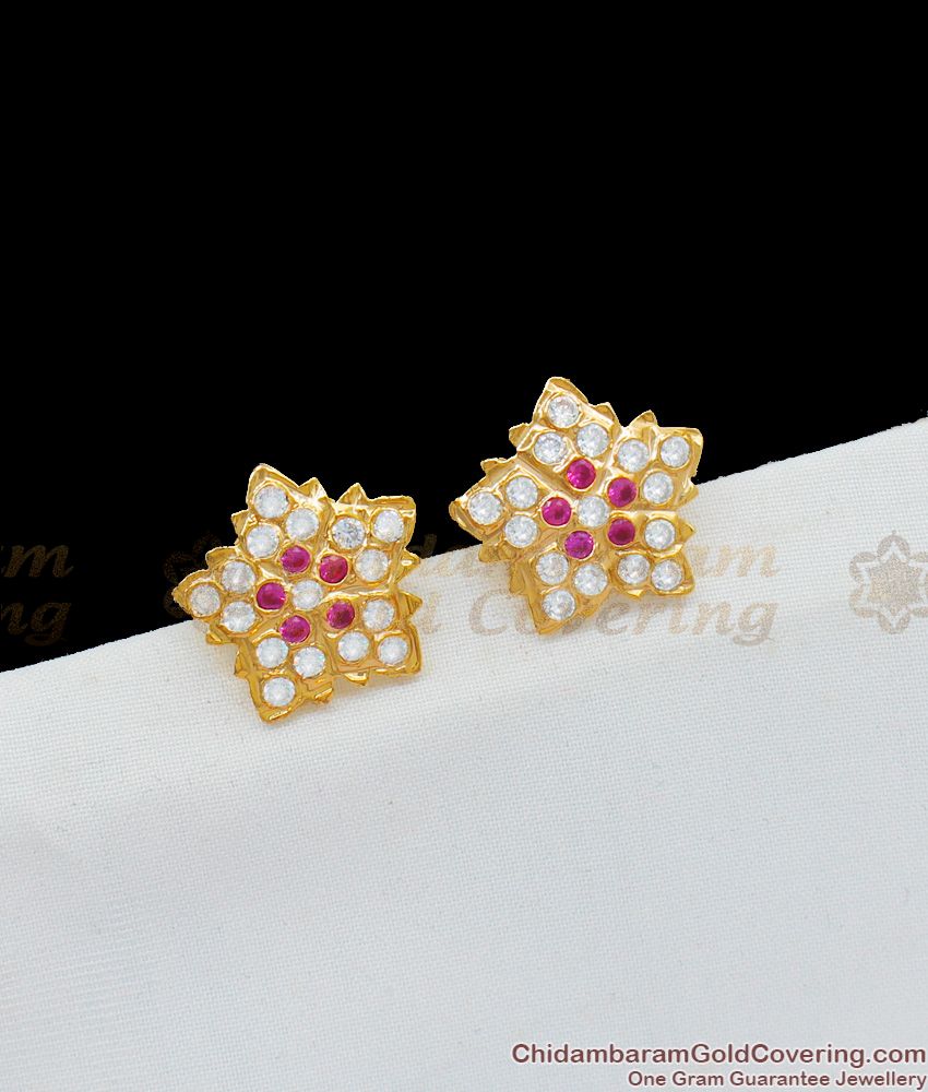 Big Five  Flower Design Impon Star Stud For Womens Daily Wear ER1615