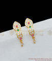 Simple J-Type Impon Studs Real Gold Design Earring Collections ER1623