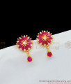 Sparkling Ruby White Stone Gold Tone Studs For Party Wear New Collections ER1663