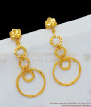 Arabian Gold Circle Design Fancy Dangler Jewelry For Ladies Modern Attire ER1719