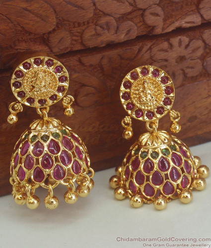 Yellow Chimes Earrings for Women  Girls  Traditional Gold Jhumka
