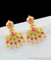 Eye Catchy Designer Model Ruby Emerald Stone Gold Plated Dangler With beads Best Offer ER1751