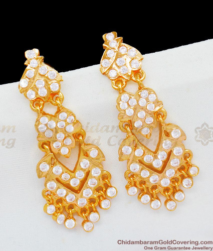 White Stone Earrings Artificial | Premium Quality And Affordable