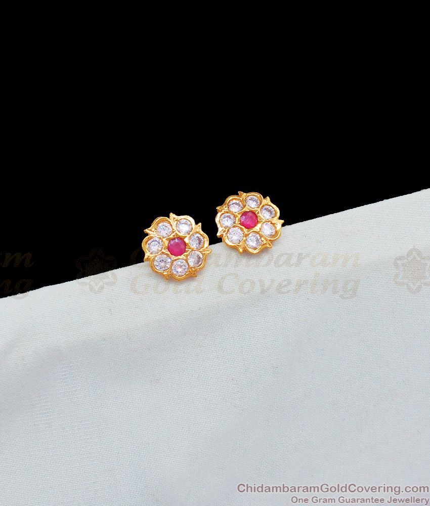 Small Flower Design Impon Gold Stud for Daily Use Earring ER1809