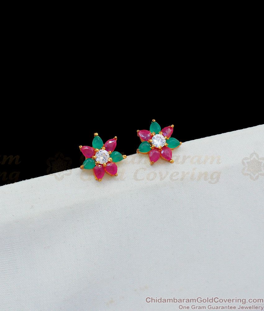 Beautiful Multi Stone Studs For Regular Use Shop Online ER1819