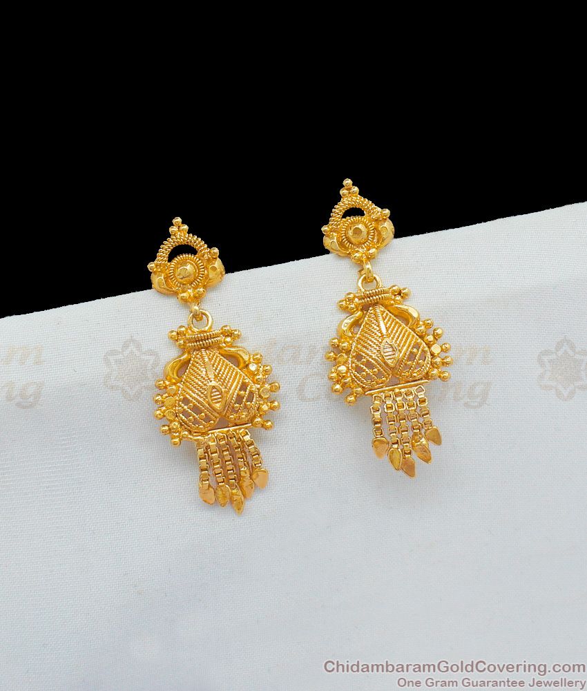 One Gram Gold Guarantee Flower Danglers Jewelry Accessories ER1821