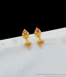 Very Small Simple One Gram Gold Jhumki for Daily Use Shop Online ER1822 Very Small Simple One Gram Gold Jhumki for Daily Use Shop Online ER1822