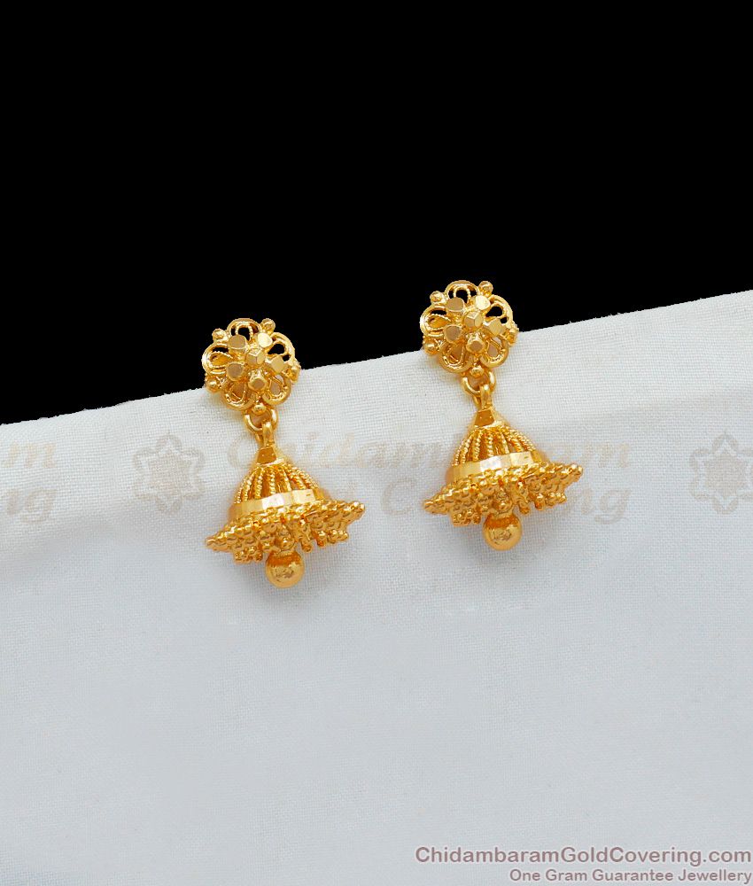 Traditional One Gram Gold Medium Jhumki Collections Online ER1831