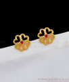 Single Ruby Flower Stud Collections for Daily College Office Wears ER1863