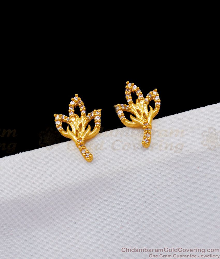 Earth Lovers Leaf Stud Collections For Daily Wear Shop Online ER1867