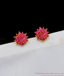 Handpick Ruby Stud Collections for Daily College Office Wears ER1887 Handpick Ruby Stud Collections for Daily College Office Wears ER1887
