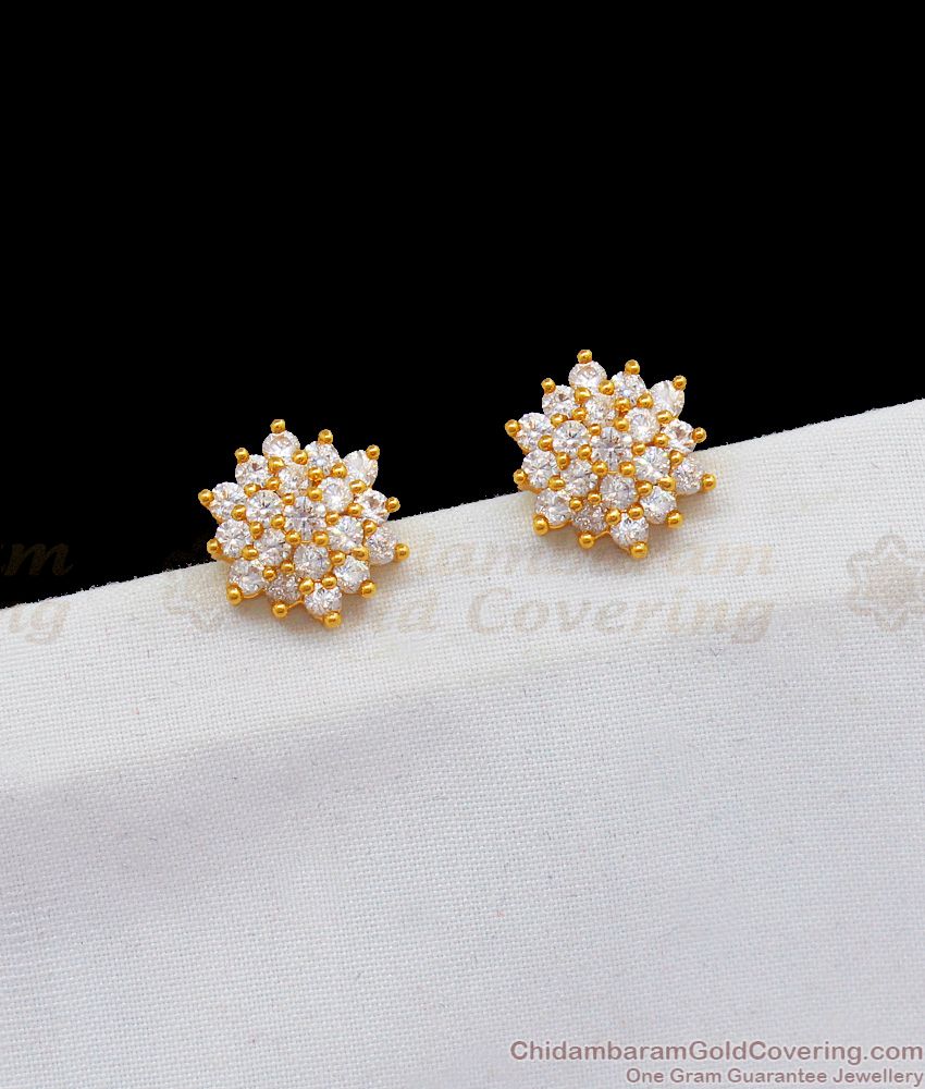 Sparkling White Stud Collections for Daily College Office Wears ER1888