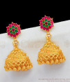 Sizzling AD Stud Flower Design Big Bridal Gold Jhumki Collection ER1911