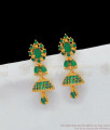 Elegant Gold Emerald Jhumka For Party wear Online Shopping ER1913