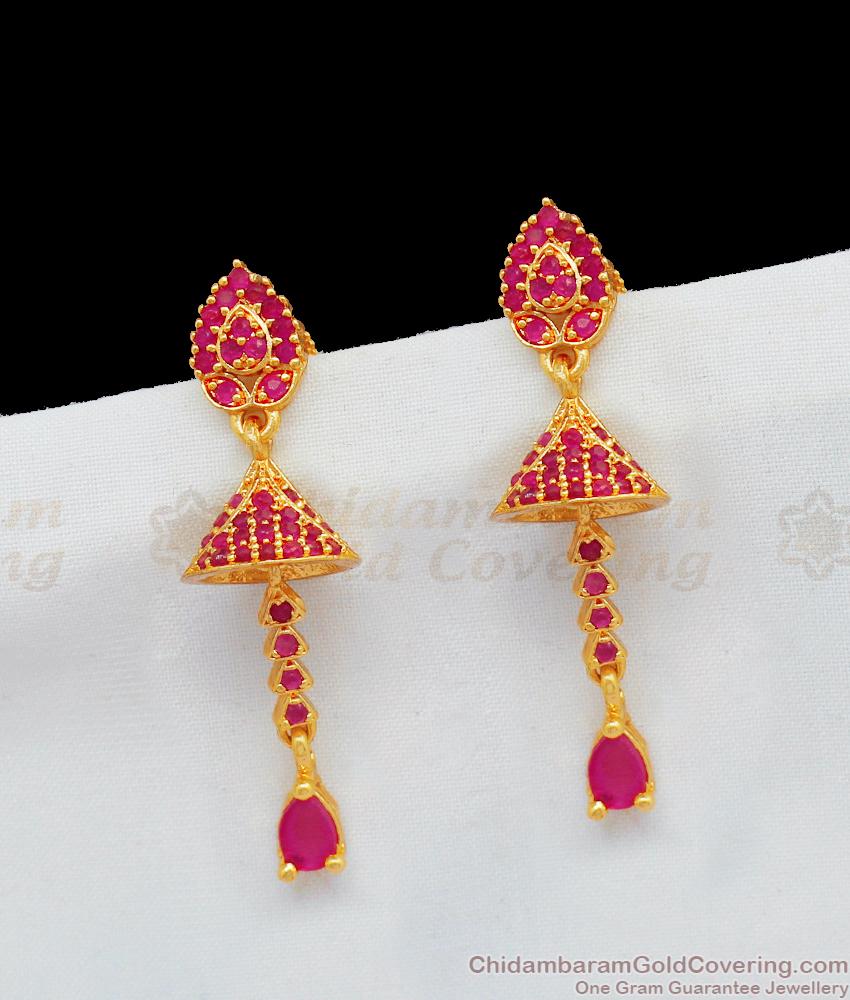 Designer Ruby Jhumka For Occasional Wear Buy Online Shopping ER1914