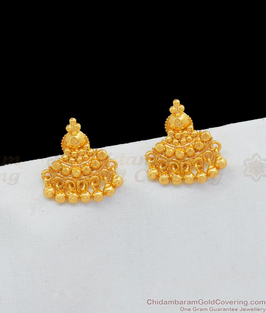 Small and Cute Kerala Gold Earrings Stud Jewelry Accessories ER1921