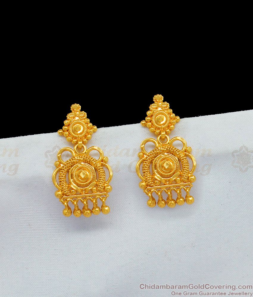 Small and Cute Kerala Gold Earrings Stud Jewelry Accessories ER1934