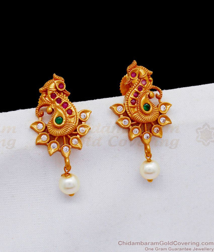 Party Brass Fusion Arts Indo Western Stone Hanging Earrings, Plastic Pouch  at Rs 200/pair in Mumbai