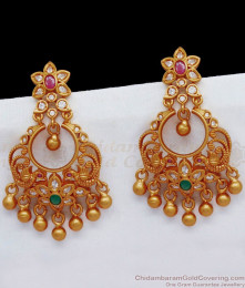 Premium Antique Finish Grand Peacock Dangler Collections ER1953 Premium Antique Finish Grand Peacock Dangler Collections ER1953