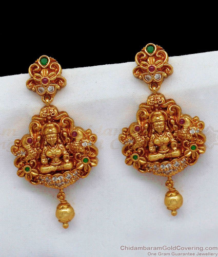 Buy Vaibhav Jewellers 22K Antique Gold Kundan Hangings 136VG51 Online from  Vaibhav Jewellers