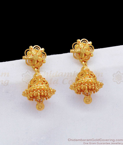Traditional Gold Jhumki Trendy Model Party Wear Earrings ER1956