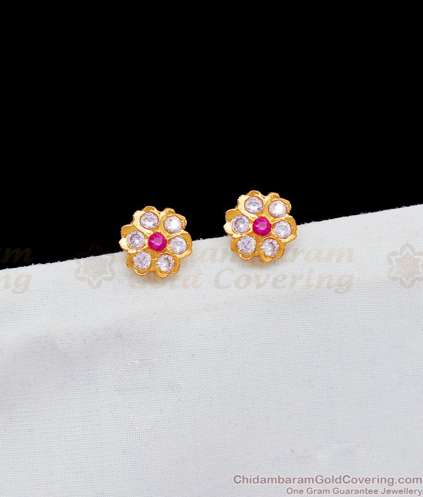 Cute Gold Earring Impon Studs For Daily Wear Colledtions ER1983