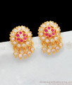 Premium Impon Stud Long Life Traditional Earrings Gold Covering ER2007