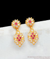 Daily Wear Impon Earrings Five Metal Gold Tone Dangler Collections ER2022