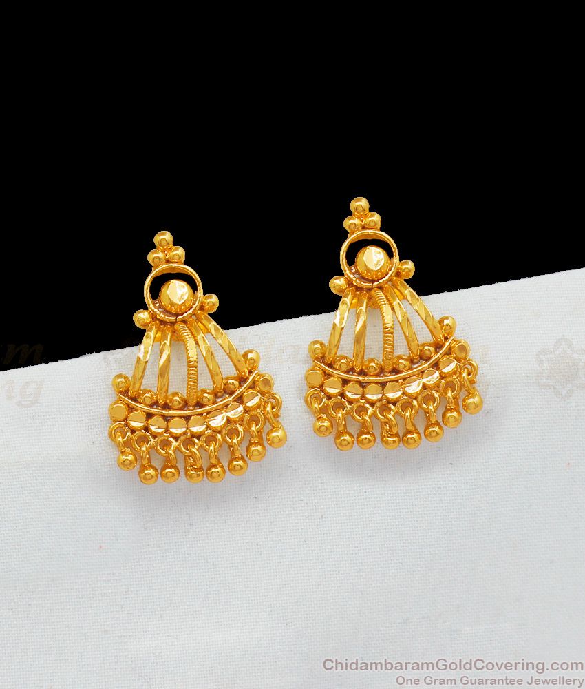 New Pattern Design One Gram Gold Earrings For Daily Wear ER2034