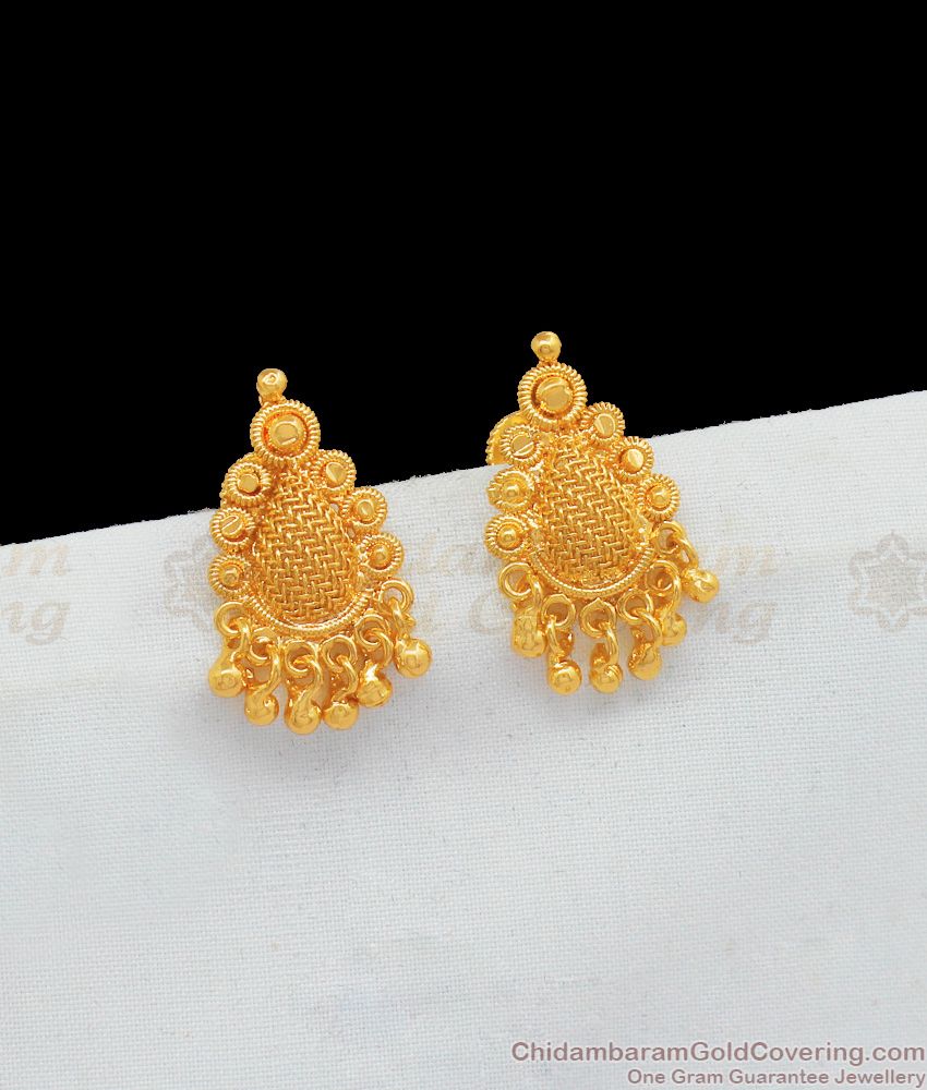 Small  Gold Earrings Stud One Gram Gold  Jewelry ER2035