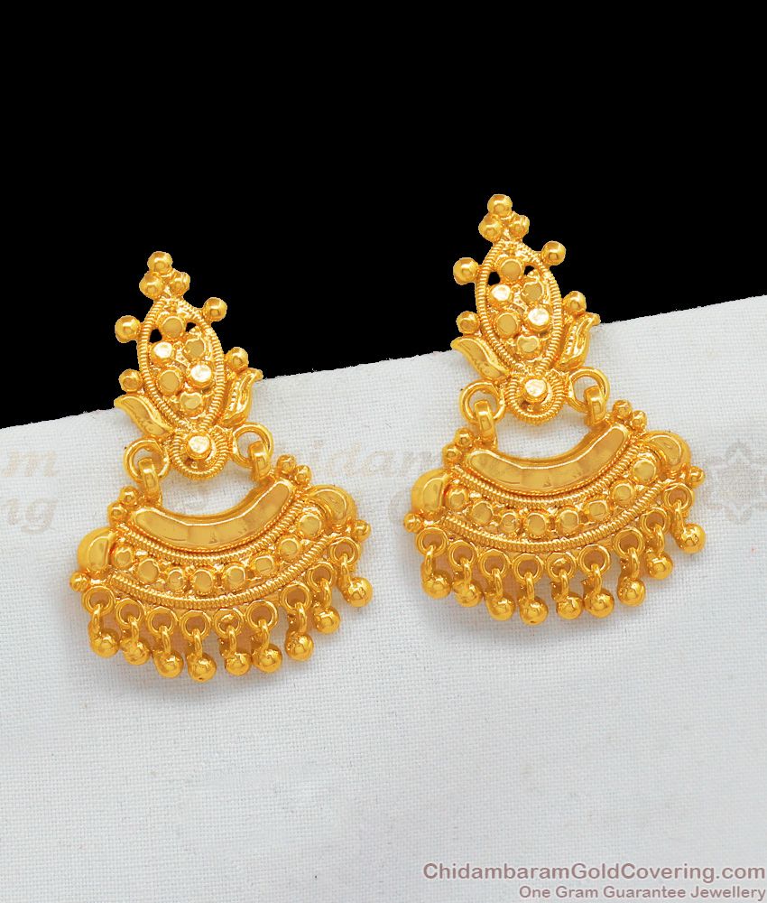 Stunning Gold Dangler Earrings One Gram Gold  Jewelry For Women ER2038