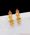 Double Step Gold Jhumka Design With Pink AD Stone Earring Buy Online ER2067 Double Step Gold Jhumka Design With Pink AD Stone Earring Buy Online ER2067