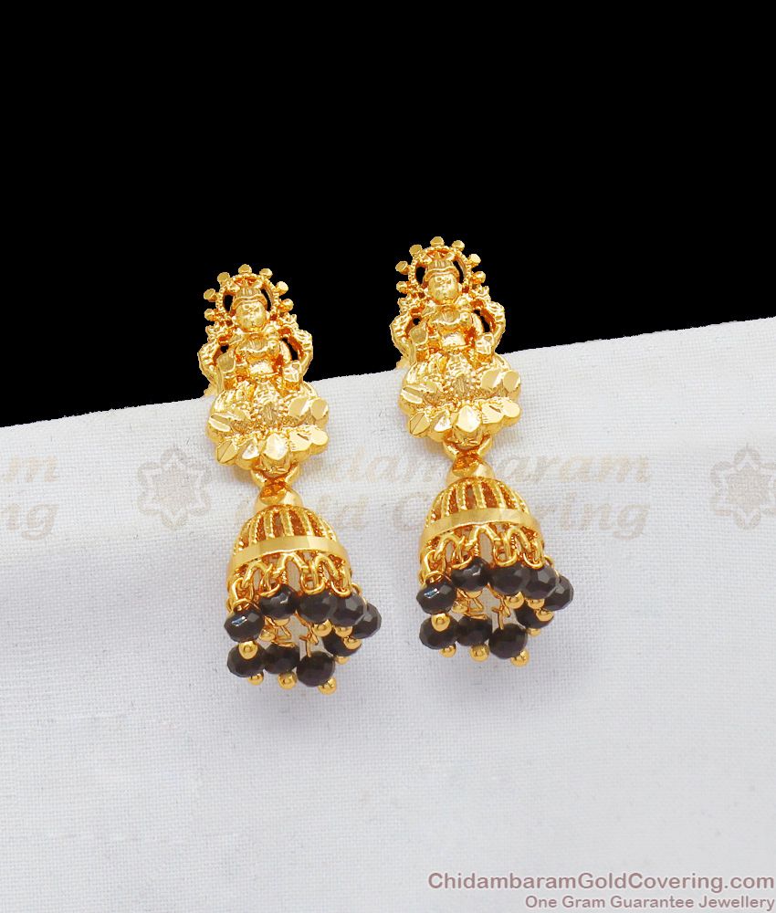 Latest Lakshmi Gold Jhumka Design With Crystal Stone Earring Buy Online ER2070