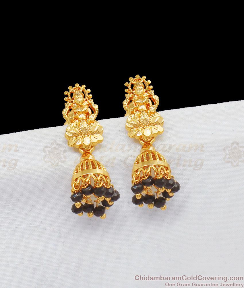 Latest Lakshmi Gold Jhumka Design With Crystal Stone Earring Buy Online ER2070 Latest Lakshmi Gold Jhumka Design With Crystal Stone Earring Buy Online ER2070