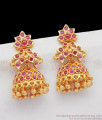 Latest Peacock Design Gold Jhumka One Gram Gold Plated Earrings For Ladies ER2071