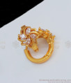 Exclusive Diamond Hoop Earrings Design One Gram Gold For Girls ER2077