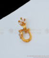 Beautiful Diamond Hoop Earrings Design One Gram Gold For College Girls ER2078