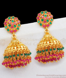 New Arrivals One Gram Gold Bridal Jhumki Collections Shop Online ER2087